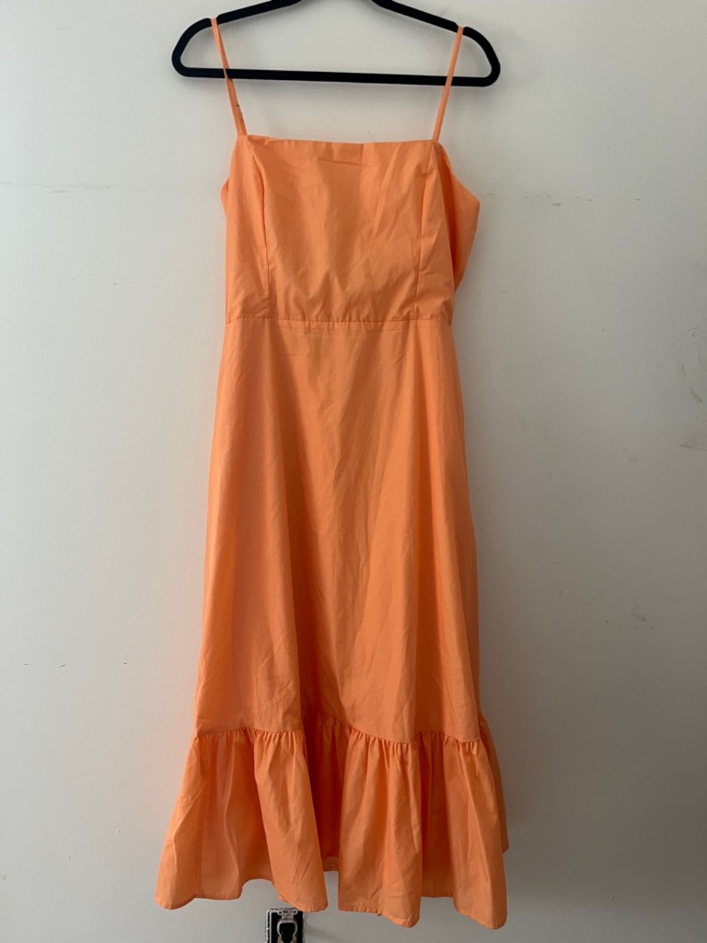NWT Francesca's Collections Orange Tie-back Sundress midi adjustable strap sz xl